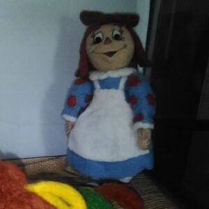 Raggedy Ann Ooak Needle Felted Wool Doll
